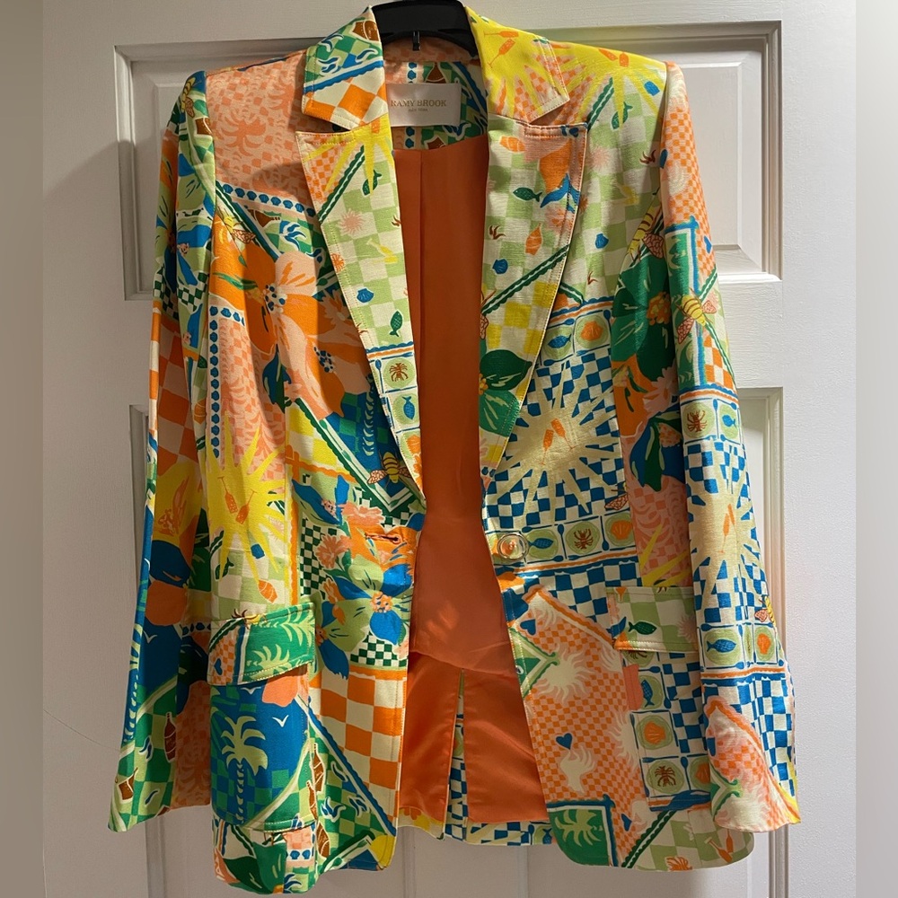 Ramy Brook Maddie Multicolor Patterned Blazer